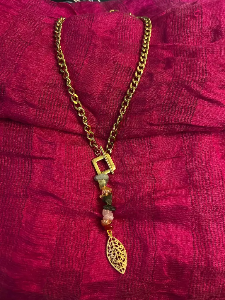 Mini Crystal Necklace – (Leaf, Moon, Tree)