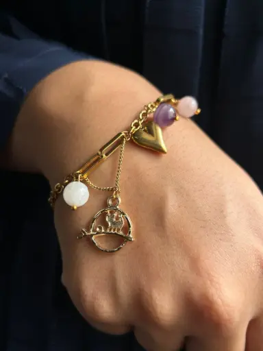 Trinity Crystal Charm Bracelet