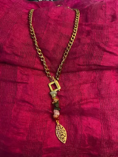 Mini Crystal Necklace – (Leaf, Moon, Tree)